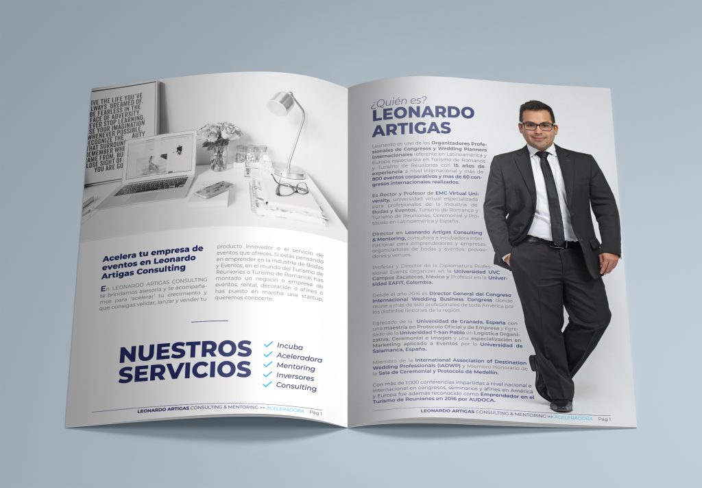 10 tips para diseñar un brochure de empresa de eventos perfecto | LEONARDO  ARTIGAS CONSULTING | Asesor de Empresas de Eventos